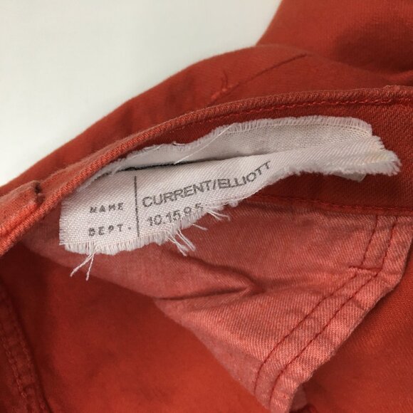 CURRENT ELLIOTT Cayenne Wash 5 Pocket Logo Hardware Crop/Ankle Jeans - Picture 3 of 12